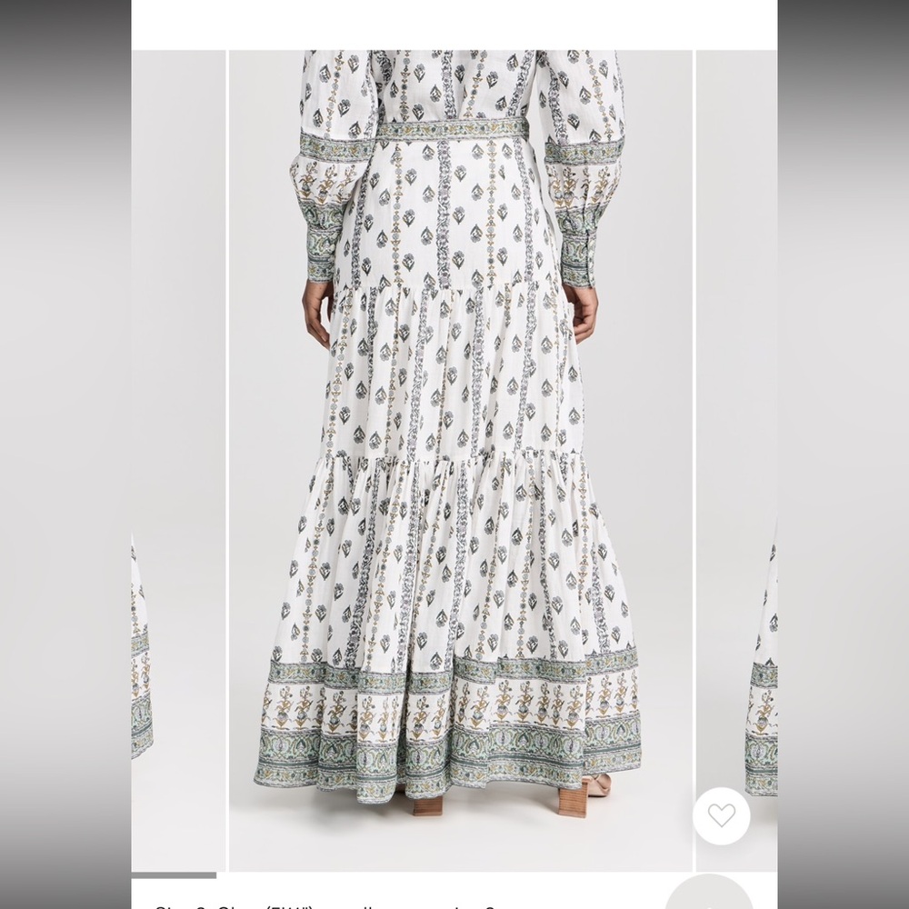 Veronica Beard Sundance Tiered Printed Ramie Maxi Skirt – Size 4 – Boho Floral - Picture 3 of 14